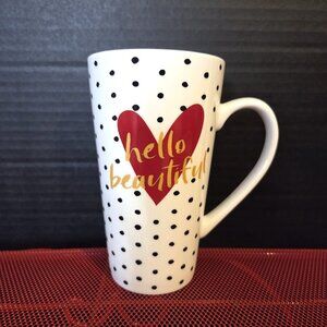 Clay Art “Hello Beautiful” Tall Coffee Mug